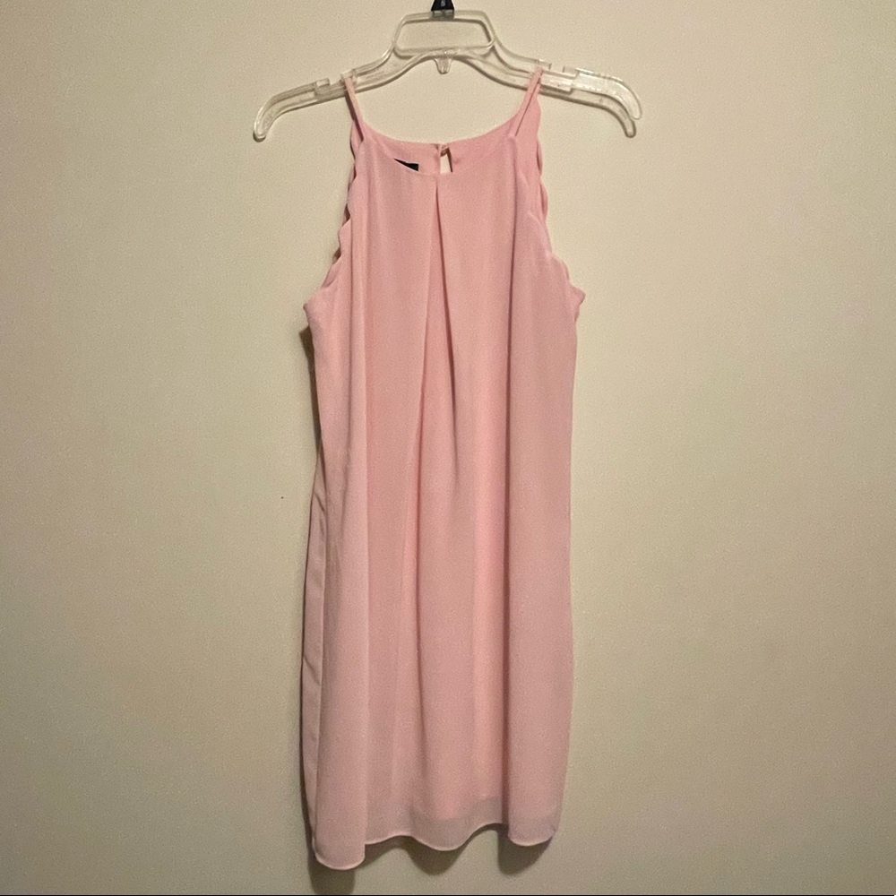 LAST DAY TO BUY! A. Byer Soft Pink Dress with Scalloped Edge Detailing